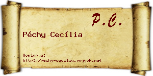 Péchy Cecília névjegykártya